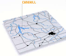 3d view of Cane Hill