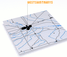 3d view of West Saint Marys