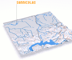 3d view of San Nicolás