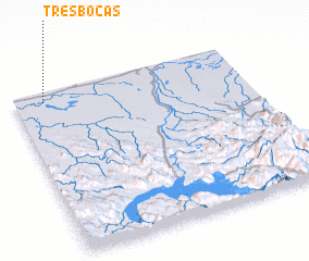 3d view of Tres Bocas