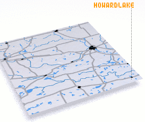 3d view of Howard Lake