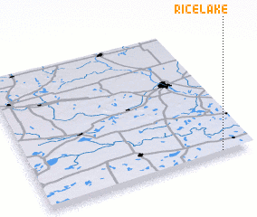 3d view of Rice Lake