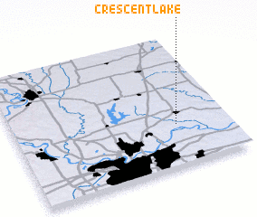 3d view of Crescent Lake