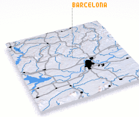 3d view of Barcelona