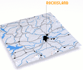 3d view of Rock Island