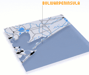 3d view of Bolivar Peninsula