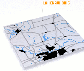 3d view of Lake Waukomis