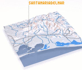 3d view of Santa María del Mar