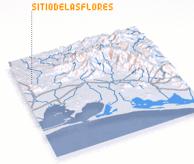 3d view of Sitio de las Flores