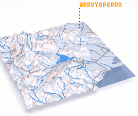 3d view of Arroyo Perro