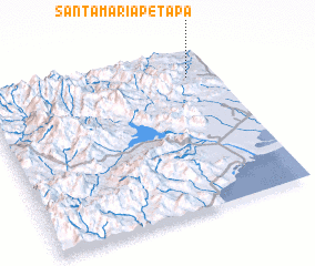 3d view of Santa María Petapa