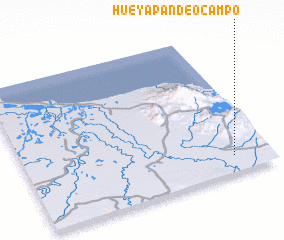 3d view of Hueyapan de Ocampo