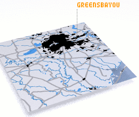 3d view of Greens Bayou