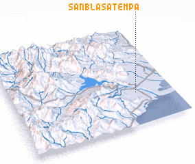 3d view of San Blas Atempa