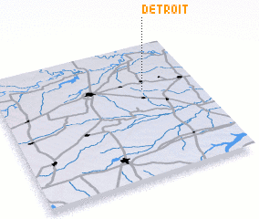 3d view of Detroit