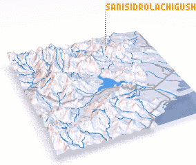 3d view of San Isidro Lachigushe