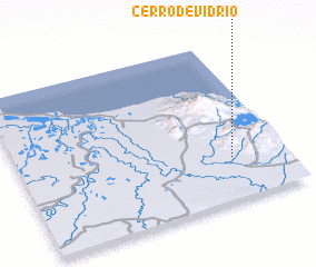 3d view of Cerro de Vidrio