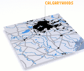 3d view of Calgary Woods