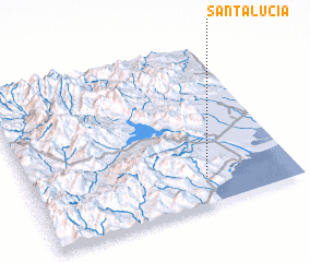 3d view of Santa Lucía