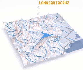 3d view of Loma Santa Cruz