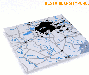 3d view of West University Place