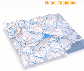 3d view of Río del Trovador