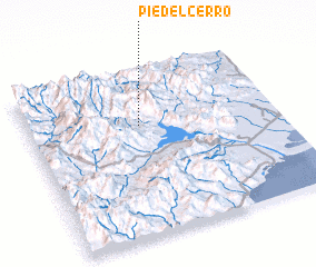 3d view of Pie del Cerro