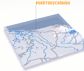 3d view of Puerto Escondido