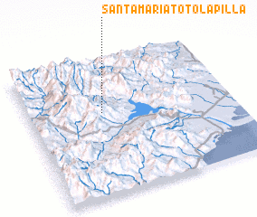 3d view of Santa María Totolapilla