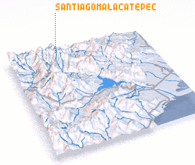 3d view of Santiago Malacatepec