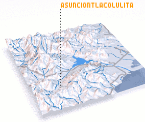 3d view of Asunción Tlacolulita