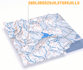 3d view of San Lorenzo Jilotepejillo