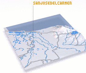 3d view of San José del Carmen