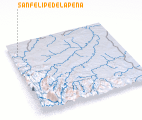 3d view of San Felipe de la Peña