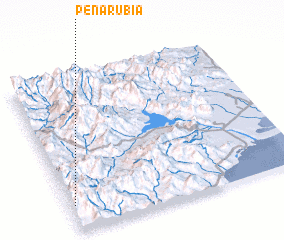 3d view of Peña Rubia