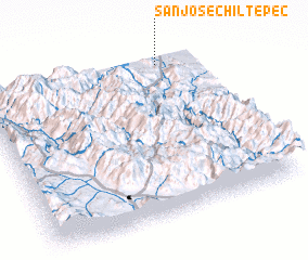 3d view of San José Chiltepec