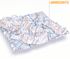 3d view of La Manzante