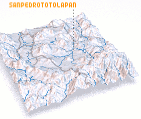 3d view of San Pedro Totolapan