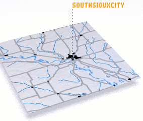 3d view of South Sioux City