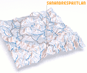 3d view of San Andrés Paxtlán