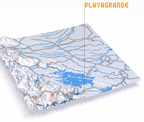 3d view of Playa Grande