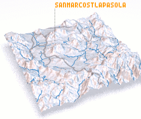 3d view of San Marcos Tlapasola
