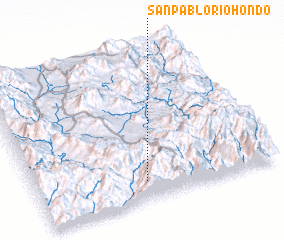 3d view of San Pablo Río Hondo