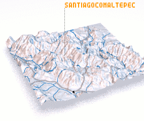 3d view of Santiago Comaltepec