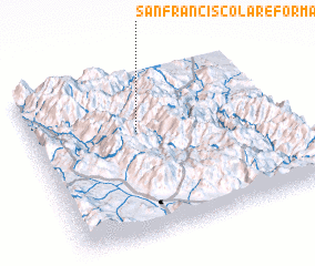 3d view of San Francisco La Reforma