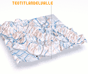 3d view of Teotitlán del Valle