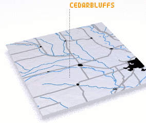 3d view of Cedar Bluffs