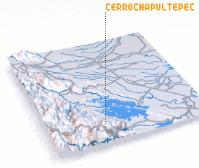 3d view of Cerro Chapultepec