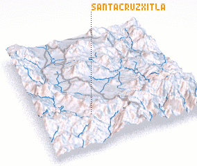 3d view of Santa Cruz Xitla