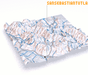 3d view of San Sebastián Tutla